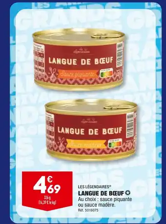 ALDI LES LÉGENDAIRES LANGUE DE BŒUF offre