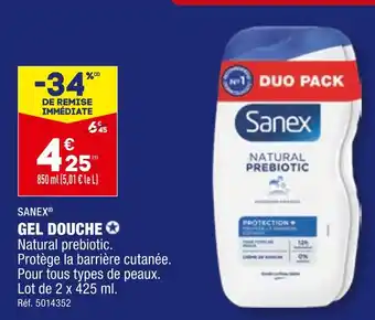 ALDI SANEX GEL DOUCHE offre