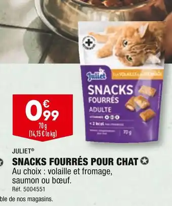 ALDI JULIET SNACKS FOURRÉS POUR CHAT offre