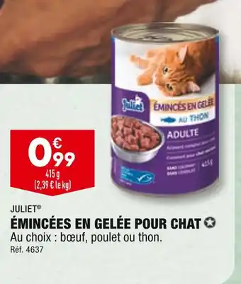 ALDI JULIET ÉMINCÉES EN GELÉE POUR CHAT offre