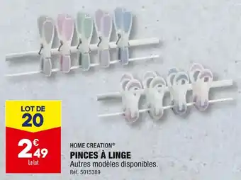 ALDI HOME CREATION PINCES À LINGE offre