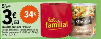E.Leclerc LÉGUMES CUISINÉS "D'AUCY" offre