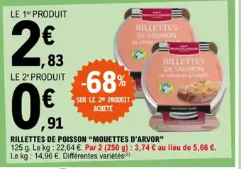 E.Leclerc RILLETTES DE POISSON "MOUETTES D'ARVOR" offre