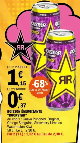 E.Leclerc BOISSON ÉNERGISANTE "ROCKSTAR" offre