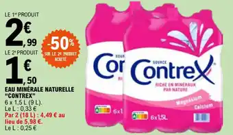 E.Leclerc EAU MINÉRALE NATURELLE "CONTREX" offre