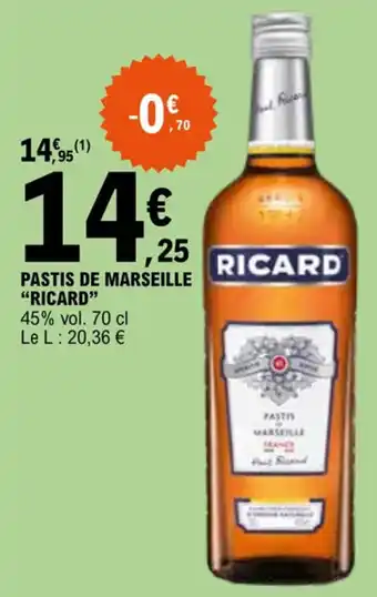 E.Leclerc PASTIS DE MARSEILLE "RICARD" offre
