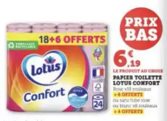 Super U PAPIER TOILETTE LOTUS CONFORT offre