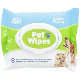 Action Lingettes humides pour animaux domestiques offre