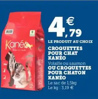 Hyper U CROQUETTES POUR CHAT KANÉO offre