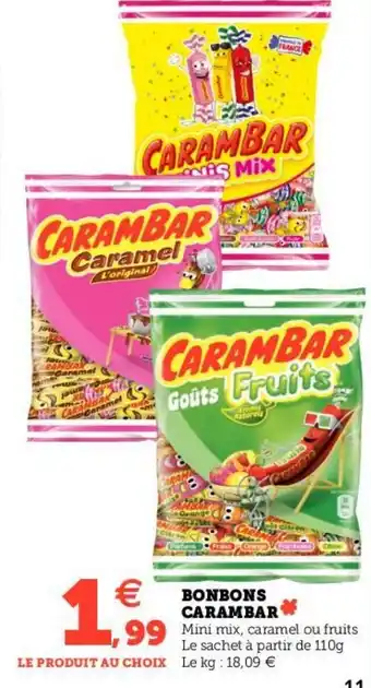 Hyper U BONBONS CARAMBAR offre