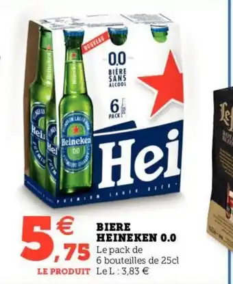 Hyper U BIERE HEINEKEN 0.0 offre