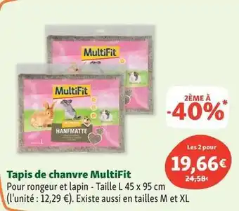 Maxi Zoo Multifit - tapis de chanvre offre