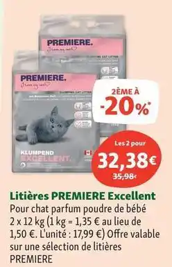 Maxi Zoo Premiere - litieres excellent offre