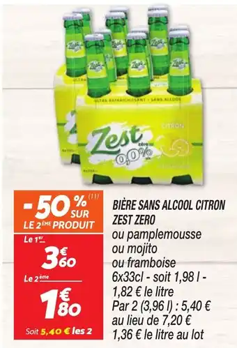 Netto BIÈRE SANS ALCOOL CITRON ZEST ZERO offre