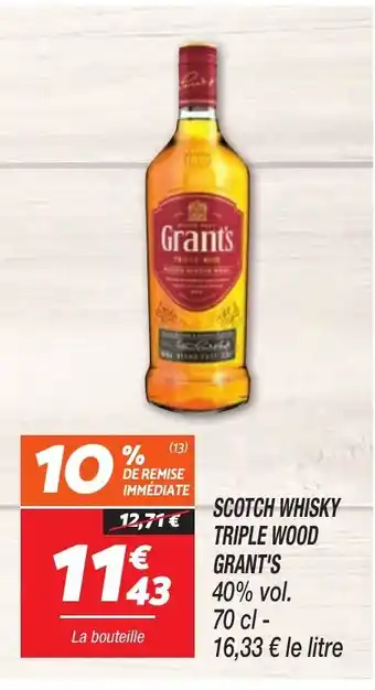 Netto SCOTCH WHISKY TRIPLE WOOD GRANT'S offre