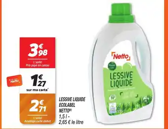 Netto LESSIVE LIQUIDE ECOLABEL NETTO (b) offre