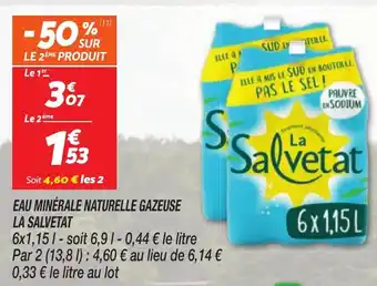 Netto EAU MINÉRALE NATURELLE GAZEUSE LA SALVETAT offre