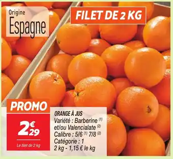 Netto ORANGE À JUS Variété Barberine (1) offre