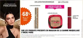 E.Leclerc SUR LES PRODUITS PRESENTS EN MAGASIN DE LA GAMME MAQUILLAGE L'OREAL PARIS offre