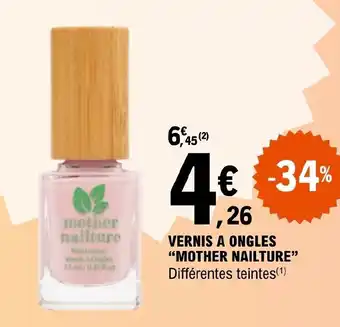 E.Leclerc VERNIS A ONGLES "MOTHER NAILTURE" Différentes teintes (1) offre