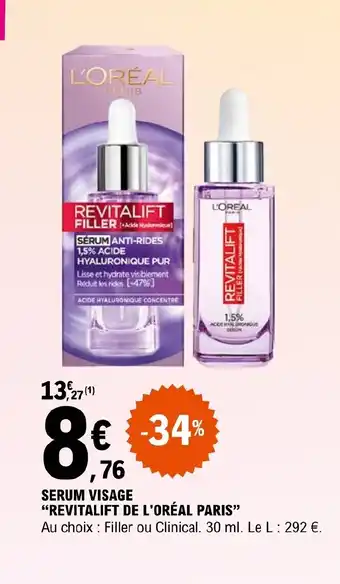 E.Leclerc SERUM VISAGE "REVITALIFT DE L'ORÉAL PARIS" offre