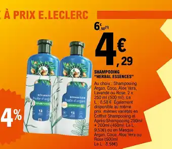 E.Leclerc SHAMPOOING "HERBAL ESSENCES" offre