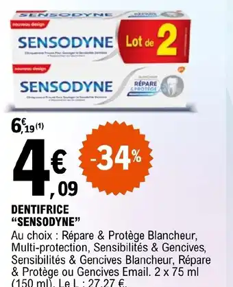E.Leclerc DENTIFRICE "SENSODYNE" offre