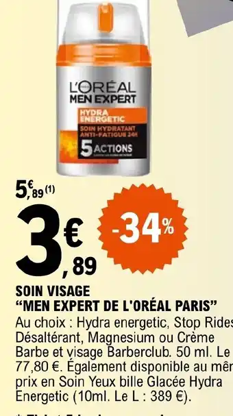 E.Leclerc SOIN VISAGE "MEN EXPERT DE L'ORÉAL PARIS" offre