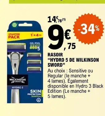 E.Leclerc RASOIR "HYDRO 5 DE WILKINSON SWORD" offre