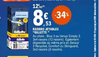 RASOIRS JETABLES "GILLETTE "