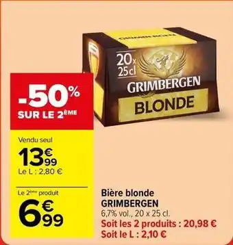 Carrefour Drive Bière blonde offre