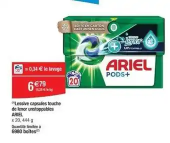 Cora x Carrefour Lessive en capsules offre