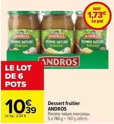 Carrefour Andros - dessert fruitier offre