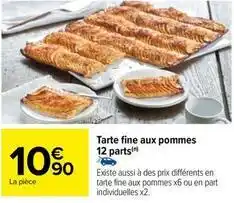 Carrefour Tarte fine aux pommes offre