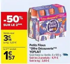 Carrefour Yoplait - petits filous offre découverte offre