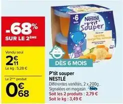 Carrefour Nestlé - p'tit souper offre