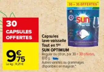 Carrefour Capsules lave-vaisselle tout en 1 offre