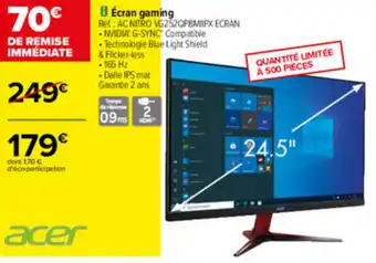 Carrefour Écram gaming offre
