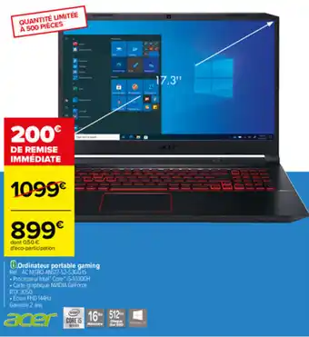 Carrefour Ordinateur portable gaming offre