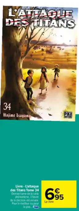 Carrefour Livre - l'attaque des titans tome 34 offre