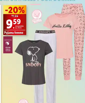 Lidl Pyjama femme offre