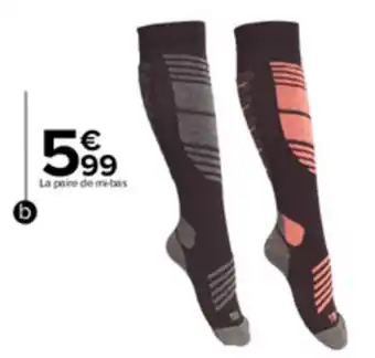 Carrefour Mi-bas de ski femme offre