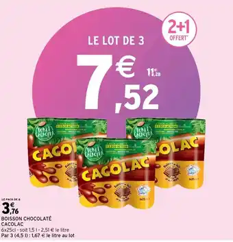 Intermarché Boisson chocolaté cacolac offre
