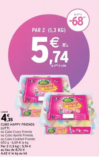 Intermarché Cubo happy friends lutti offre