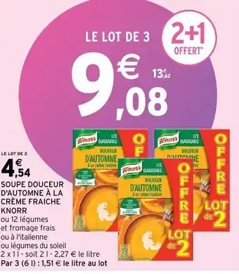 Soupe douceur d'automne à la crème fraîche knorr
