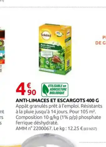 Rural Master ANTI-LIMACES ET ESCARGOTS 400 G offre