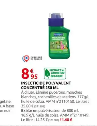 Rural Master INSECTICIDE POLYVALENT CONCENTRÉ 250 ML offre