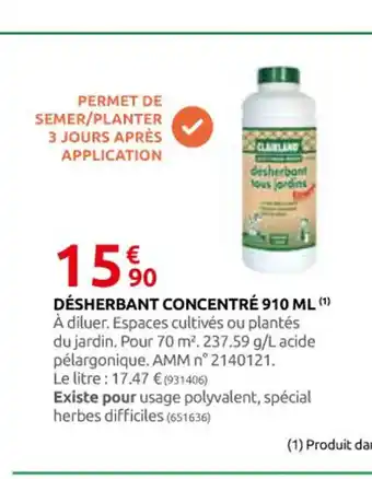 Rural Master DÉSHERBANT CONCENTRÉ 910 ML offre