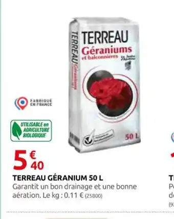 Rural Master TERREAU GÉRANIUM 50 L offre