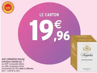 Intermarché AOP corbières rouge chateau vaugelas offre